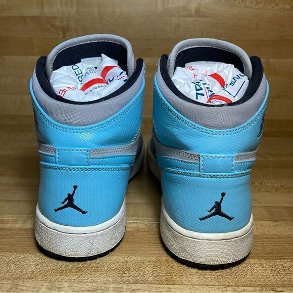 Nike Retro Air Jordan 1 High GS Tide Pool Teal Gray Shoes Size 7Y Womens 8.5 - Picture 4 of 7
